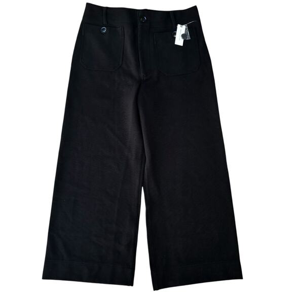 Maeve Pants - NWT Maeve Anthropologie The Colette Knit Pants Size 32 Black Cropped